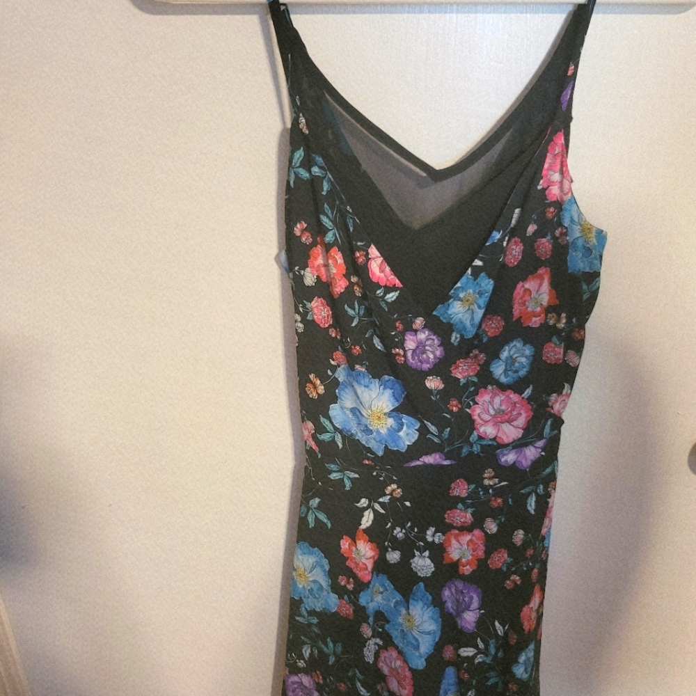 Floral Black Romper